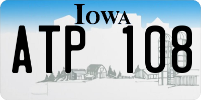 IA license plate ATP108