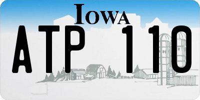 IA license plate ATP110