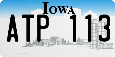 IA license plate ATP113