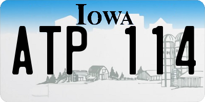 IA license plate ATP114