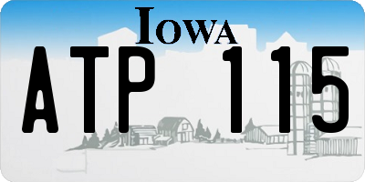 IA license plate ATP115