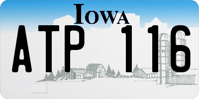 IA license plate ATP116