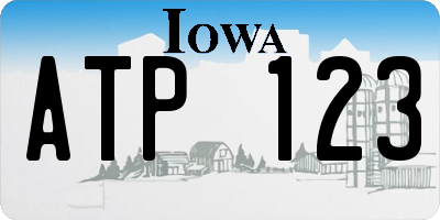 IA license plate ATP123