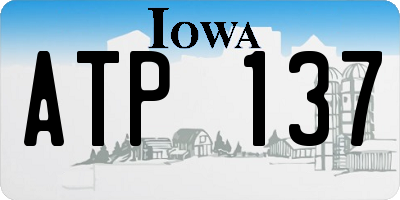 IA license plate ATP137