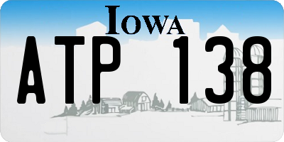IA license plate ATP138