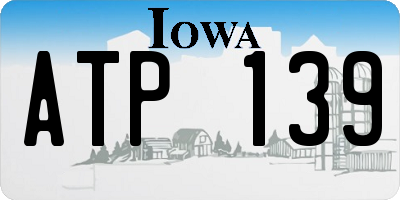 IA license plate ATP139