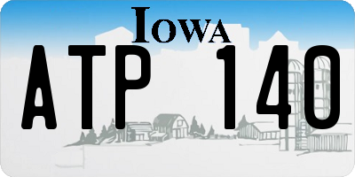 IA license plate ATP140