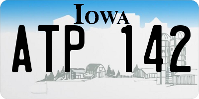 IA license plate ATP142