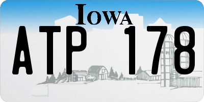IA license plate ATP178