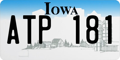 IA license plate ATP181