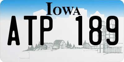 IA license plate ATP189