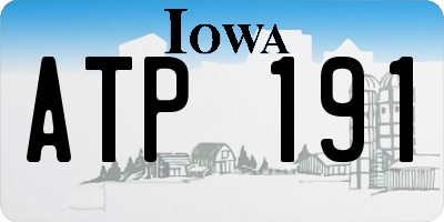 IA license plate ATP191
