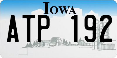 IA license plate ATP192