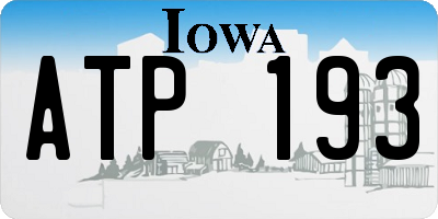 IA license plate ATP193