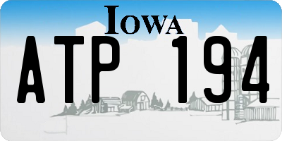 IA license plate ATP194