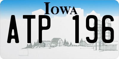 IA license plate ATP196