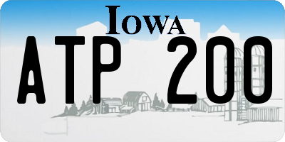 IA license plate ATP200