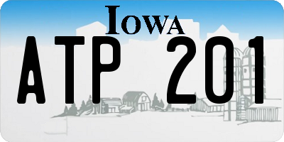 IA license plate ATP201