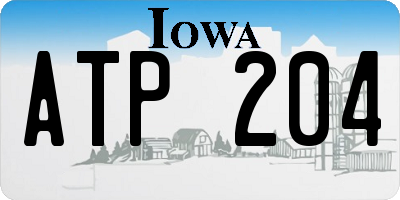 IA license plate ATP204