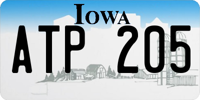 IA license plate ATP205