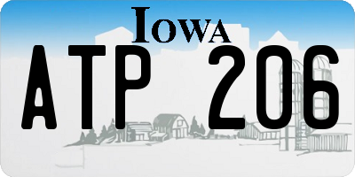IA license plate ATP206