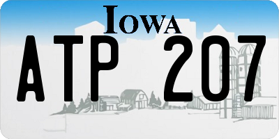 IA license plate ATP207