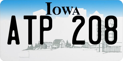 IA license plate ATP208