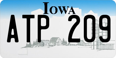 IA license plate ATP209