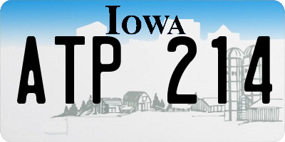 IA license plate ATP214