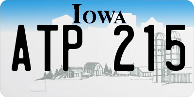 IA license plate ATP215