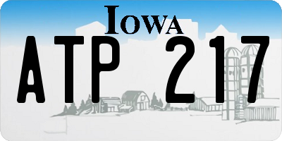 IA license plate ATP217
