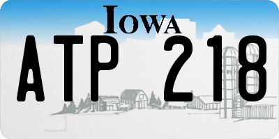 IA license plate ATP218