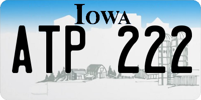 IA license plate ATP222