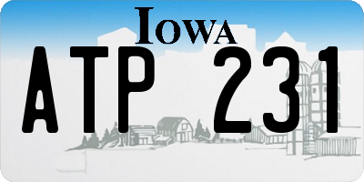 IA license plate ATP231