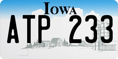 IA license plate ATP233