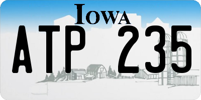 IA license plate ATP235