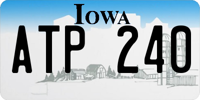 IA license plate ATP240