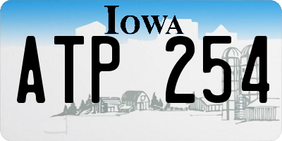 IA license plate ATP254