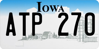 IA license plate ATP270