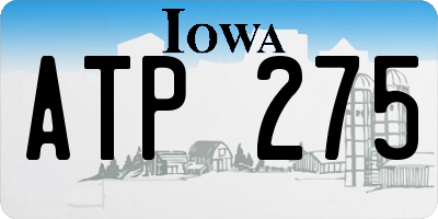 IA license plate ATP275