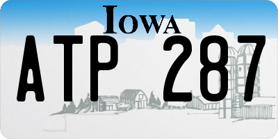 IA license plate ATP287
