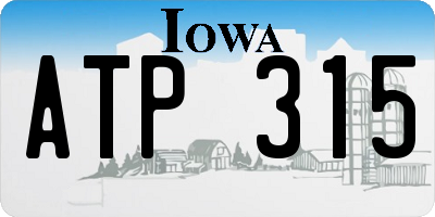 IA license plate ATP315