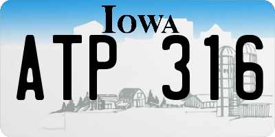 IA license plate ATP316