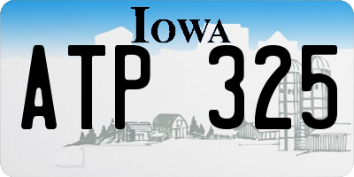 IA license plate ATP325