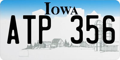 IA license plate ATP356