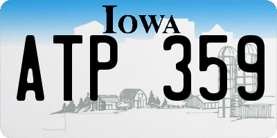 IA license plate ATP359
