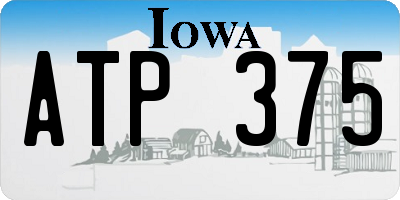 IA license plate ATP375