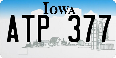 IA license plate ATP377
