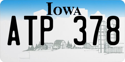 IA license plate ATP378