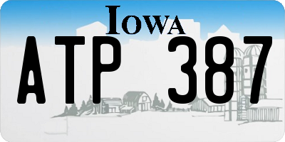 IA license plate ATP387